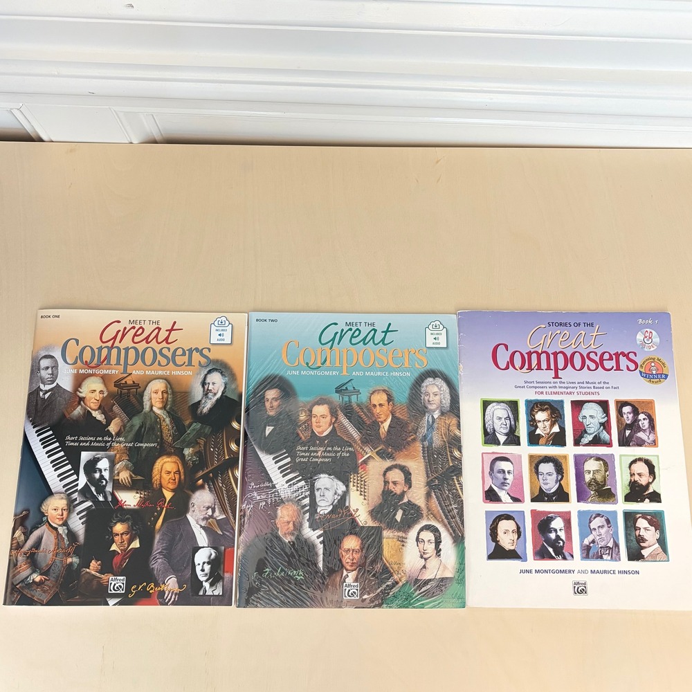 Alfred Music Meet the Great Composers & Stories 3 Book Set 2 NEW Music Ed